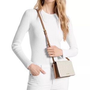 Michael Kors Jet Set Logo Medium Flap Crossbody